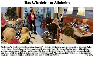 Halterner Zeitung 28.12.2024 Wichteln im Alloheim